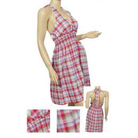 Ladies Plaid Print Dress with Support Cups Case Pack 6ladies 