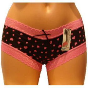 Icy Hot Cotton Boycut Women's Panties w/ Lace Trim Case Pack 12icy 