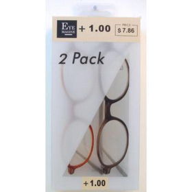 EyeMagine 2 Pack Reading Glasses +1.00 Case Pack 60eyemagine 