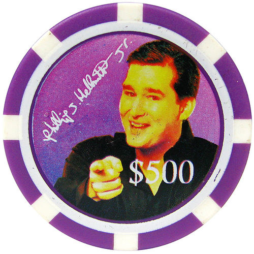 Phil Hellmuth Jr. Limited Edition $500 Purple 11.5g Chipphil 