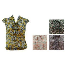 Womens Floral Print Woven Blouse Case Pack 24womens 