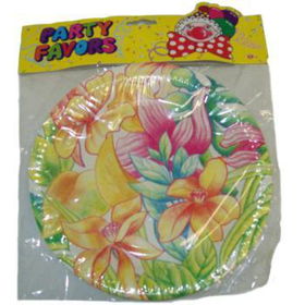 7" Flowered Party Plates Case Pack 144flowered 