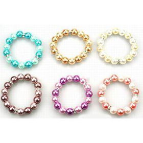 Ladies Pearl With Roundel Combo Bracelet Case Pack 12ladies 