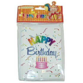 Package of 8 Birthday Party Invitations Case Pack 144package 