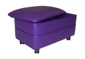 Purple Vinyl Rectangle storage ottomanpurple 