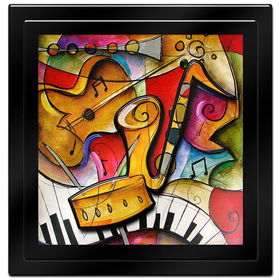 Jazz It Up II by Eric Waugh Framed Laminated Art 45 x 45jazz 