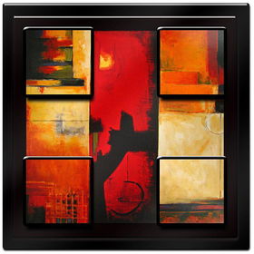 The Divide by Max Hansen 3-D Framed Laminated Art 45 x 45divide 