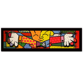 The Hug by Britto - 3-D Laminated Wall Ready Art  62 x 19hug 