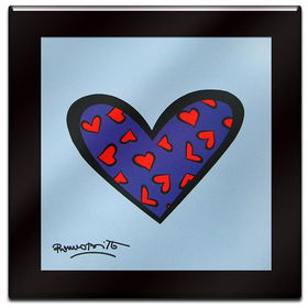 Blue About You by Britto - 12 x 12 Laminated Wall Ready Artblue 