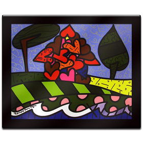 House of Love by Britto Laminated Wall Ready Art  25 x 39house 