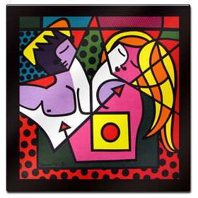 After Making Love by Britto Laminated Wall Ready Art 31 x 31making 