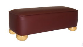 Brick Vinyl Small Footstool with 2" Bun Feetbrick 