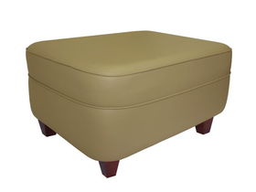 Cobblestone Vinyl Jumbo Rectangle Ottoman with 4" Square Dark Wood Legscobblestone 