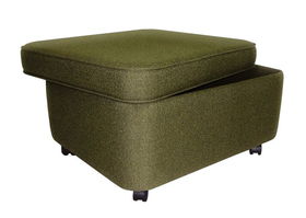 Mossy Green Fabric Jumbo Rectangle Storage Ottomanmossy 