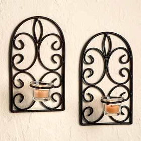 Luca Bella Home Marissa Set of 2 Tealight Sconces Case Pack 1luca 