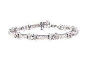 Diamond Link Bracelet : 14K White Gold - 1.50 CT Diamondsdiamond 