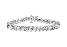 Diamond S Tennis Bracelet : 14K White Gold - 1.00 CT Diamondsdiamond 