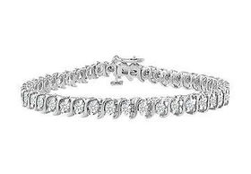 Diamond S Tennis Bracelet : 14K White Gold - 2.00 CT Diamondsdiamond 