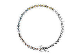 Multicolor Diamond Bracelet : 14K White Gold - 1.00 CT Diamondsmulticolor 