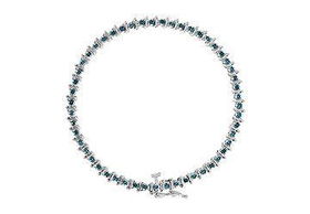 Blue Diamond Bracelet : 14K White Gold - 1.00 CT Diamondsblue 