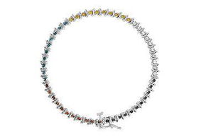 Multicolor Diamond Bracelet : 14K White Gold - 2.00 CT Diamondsmulticolor 