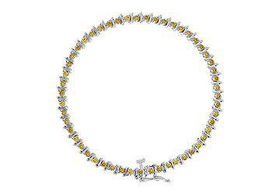 Yellow Diamond Bracelet : 14K White Gold - 2.00 CT Diamondsyellow 