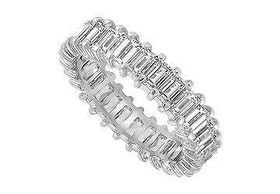 Diamond Eternity Band : 14K White Gold - 4.00 CT Diamonds - Ring Size 9.0diamond 