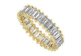 Diamond Eternity Band : 14K Yellow Gold - 4.00 CT Diamonds - Ring Size 9.0diamond 