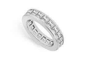 Diamond Eternity Band : 14K White Gold - 3.00 CT Diamonds - Ring Size 9.5diamond 