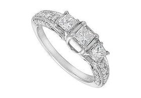 Diamond Ring : 14K White Gold - 1.00 CT Diamonds - Ring Size 9.0diamond 