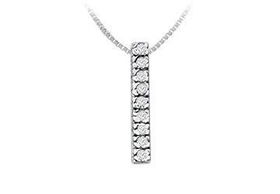 Classic I Initial Diamond Pendant : 14K White Gold - 0.15 CT Diamondsclassic 