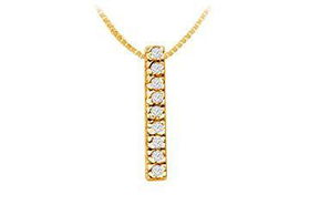 Classic I Initial Diamond Pendant : 14K Yellow Gold - 0.15 CT Diamondsclassic 