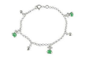 Teddy Bear Charm Sterling Silver Braceletteddy 