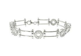 CZ Sterling Silver Braceletsterling 