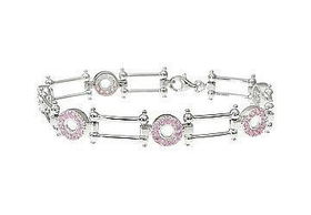 Cubic Zirconia Sterling Silver Braceletcubic 