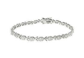 CZ Sterling Silver Tennis Braceletsterling 