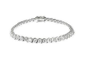 S Link Sterling Silver Tennis Braceletlink 