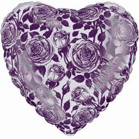 18" Mylar Balloon - Elegant Rose - Clear Case Pack 24mylar 