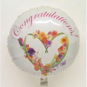 18" Mylar Balloon - Floral Romance Congrats Case Pack 24mylar 