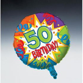 18" Mylar Balloon - Birthday Blast 50 Case Pack 24mylar 