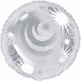 18" Mylar Balloon - Pinwheel Silver - Clear Case Pack 24mylar 