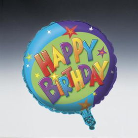 18" Mylar Balloon - Birthday Ellipse Case Pack 24mylar 