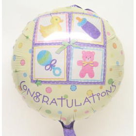 18" Mylar Balloon - Polka Dot Baby Case Pack 24mylar 