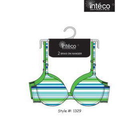 Inteco Intimates 2 Bras on Hanger Case Pack 24inteco 