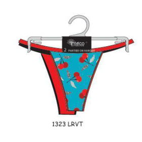 Inteco Intimates 2 Thongs on Hanger Case Pack 24inteco 