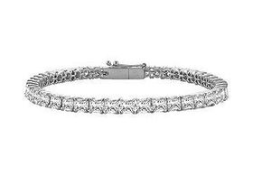 Diamond Tennis Bracelet : 18K White Gold  5.00 CT Diamondsdiamond 