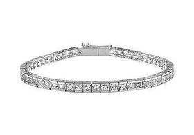 Diamond Tennis Bracelet : 18K White Gold  3.00 CT Diamondsdiamond 