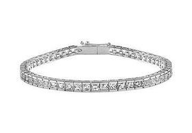 Diamond Tennis Bracelet : 18K White Gold  4.00 CT Diamondsdiamond 