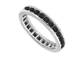 Black Diamond Eternity Band : 14K White Gold - 4.00 CT Diamonds - Ring Size 9.5black 