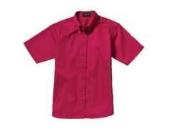 Jonathan Corey washed twill short sleeve shirt women Color: BURGUNDY SMjonathan 